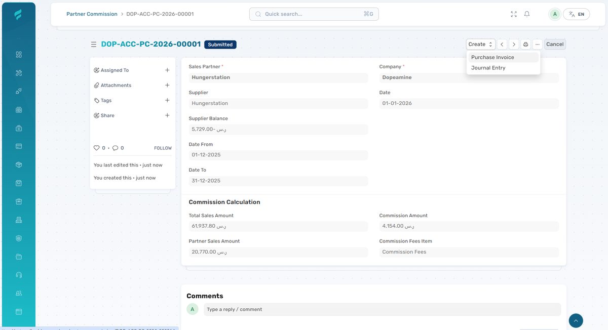 Sales Partner Commission
